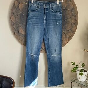 MOTHER The Hustler Ankle Frayed Jeans